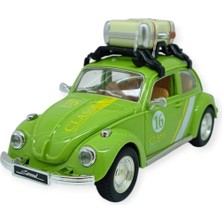 FRY Tatil Serisi - Sesli Işıklı Vosvos Araba 18 cm - Yeşil (Lisinya)