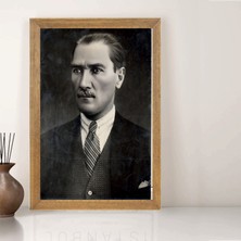 Lioncraft Mustafa Kemal Atatürk Tablo, Çerçeveli Cam Tablo 40X60 cm