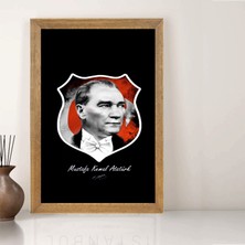 Lioncraft Mustafa Kemal Atatürk Tablo, Çerçeveli Cam Tablo 40X60 cm