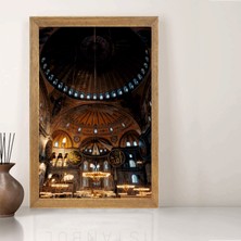 Lioncraft Istanbul Ayasofya Camisi Tablo, Wallpaper, Duvar Tablosu, Çerçeveli Cam Tablo 40X60CM