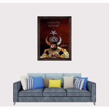 Lioncraft Osmanlı Padişahı Abdülhamit Han Çerçeveli Duvar Tablosu 40X60 cm