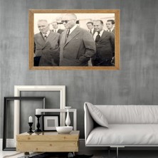 Lioncraft Mustafa Kemal Atatürk Tablo, Çerçeveli Cam Tablo 50X70 cm