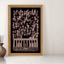 Lioncraft Mustafa Kemal Atatürk Tablo, Çerçeveli Cam Tablo 50X70 cm