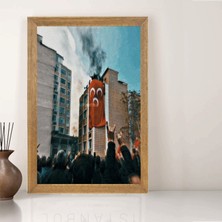 Lioncraft Ülkücüler Tablo, Çerçeveli Cam Tablo 40X60 cm