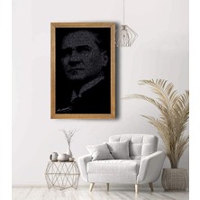 Lioncraft Ulu Önder Mustafa Kemal Atatürk Portresi, Çerçeveli Cam Tablo 50X70 cm