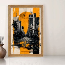 Lioncraft Şehir Manzaralı Tablo, Wallpaper, Duvar Tablosu, Çerçeveli Cam Tablo 40X60CM