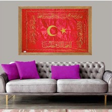 Lioncraft Osmanlı Sancağı Tablo, Çerçeveli Cam Tablo 50X70 cm