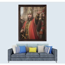 Lioncraft Osmanlı Yapay Zekay Fatih Sultan Mehmet Han Çerçeveli Duvar Tablosu 50X70 cm