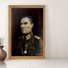 Lioncraft Mustafa Kemal Atatürk Tablo, Çerçeveli Cam Tablo 50X70 cm