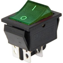 Voltaj IC-104 Geniş Işıklı Anahtar On Off Switch 4p Yeşil