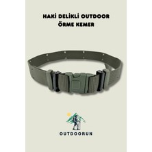 Outdoorun Haki Delikli Outdoor Örme Kemer