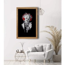 Lioncraft Albert Einstein Tablo, Çerçeveli Cam Tablo 40X60 cm