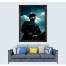 Lioncraft Türkçü, Mustafa Kemal Atatürk , Türk, Çerçeveli Cam Duvar Tablosu 50X70 cm Sp1