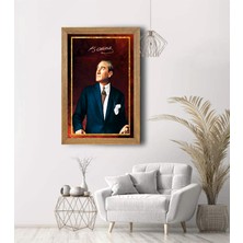 Lioncraft Atatürk Baskılı Tablo, Çerçeveli Cam Tablo 40X60 cm