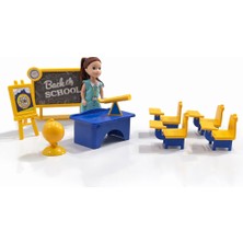Toyska Okul Sınıfı Oyuncak Seti – Öğretmenli - Eğitici Okul Oyun Seti