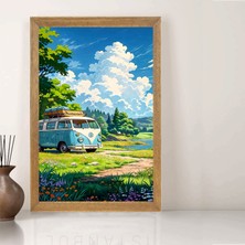 Lioncraft Doğa Manzaralı Wosvos Tablo, Wallpaper, Duvar Tablosu, Çerçeveli Cam Tablo 40X60CM