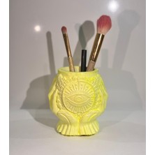 Rosealya Ninatta Eyes- Nazar Göz Detaylı El Yapımı Dekoratif Kalemlik ve Fırçalık