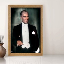 Lioncraft Mustafa Kemal Atatürk Tablo, Çerçeveli Cam Tablo 40X60 cm