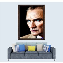 Lioncraft Türkçü, Mustafa Kemal Atatürk , Türk, Çerçeveli Cam Duvar Tablosu 40X60 cm Sp7