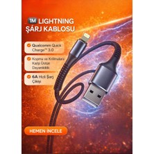 Wess iPhone x Xs Xs Max 11 / 11 Pro / 11 Pro Max Uyumlu Lightning Örgülü Hizli Sarj Kablosu