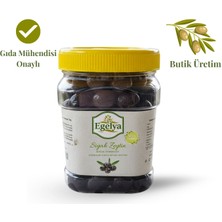 Egelya Gemlik Yağlı Siyah Sele Zeytin 500 g | Doğal Fermantasyon, Katkısız, Dengeli Tuzlu