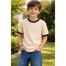 Ugly Duck 9-14 Yaş Erkek Çocuk Garnili Kısa Kollu Bisiklet Yaka Jakarlı T-Shirt