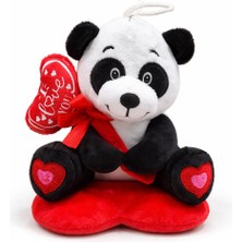 Toyska Sevimli Kalpli Panda - Aşk Dolu - 19 cm