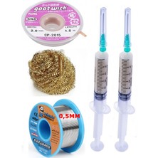MHM Mechanic/ Lehim SN63/PB37 40G 0,5mm Havya Ucu Temizleme Teli Lehim Toplama CP-2015 Emme Teli 2,0mm SET01