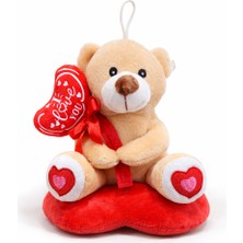 Toyska Sevimli Kalpli Peluş Ayıcık - Aşk Dolu Peluş Ayı - 19 cm