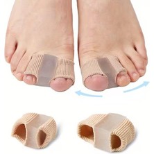 Jetfast 1 Çift Kumaş Ayak Parmak Arası Silikon Makara Başparmak Ayırıcı Şekil Düzeltici Makara