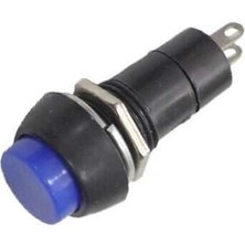 Voltaj PBS-11B 12MM Yaylı Push Buton - Mavi