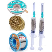 MHM Mechanic/ Lehim SN63/PB37 40G 0,5mm Havya Ucu Temizleme Teli Lehim Toplama CP-3515 Emme Teli 3,5mm SET05