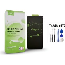 Tkgz Xiaomi Redmi 9A Uyumlu LCD Ekran Dokunmatik Full Çıtalı - Korlshow LCD + Tamir Seti