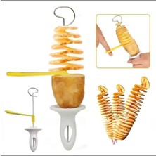 Bulut Paslanmaz Çelik Plastik Saplı Spiral Patates Dilimleme Aparatı