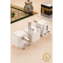 Derwell Type-G Plug Adapter Uk Converter Plug Adaptor Seyahat Ac Güç Şarj Adaptörü Dönüştürücü Priz Adaptör Aparat Dönüştürücü