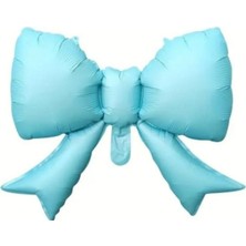 Patladı Gitti Mavi Kurdele Fiyonk Folyo Balon 55X42.5 cm