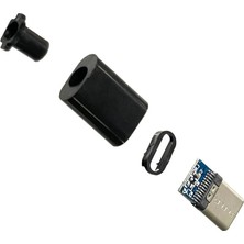 Voltaj IC-266B1 Kapaklı Type-C Erkek Soket Type-C Konnektör