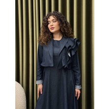 Cardella Bella Ince Denim Ceket & Jile Tesettür Uyumlu Ikili Takım