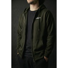 Liber Fermuarlı Hoodie Oversize Şardonlu Sweatshirt Hırka