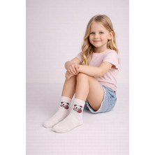 Gigi Giyim Çilekli Kedi Figürlü Kız Çocuk Soket Çorap