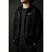Liber Fermuarlı Hoodie Oversize Şardonlu Sweatshirt Hırka