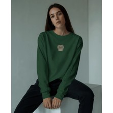 Scottish Fold Kedi Baskılı Kadın Sweatshirt – Minimal Tasarım | Muhtar Store