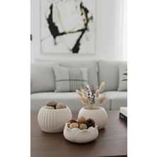 Safir Design Modern El Yapımı 3'lü Dekoratif Kase Seti