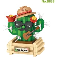 Loz Evcil Bitki Serisi: Gitarist Kaktüs | 380 Parça Mikro Bloklar | 14+ Yaş | Bitki Maketi