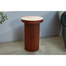 FURU Mahognı | Maun Ağacı Rengi Yan Sehpa