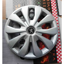 Yk Peugeot 301 / 206 / 208 / 306 / 308 / Partner / Bipper Uyumlu 15 Inç Jant Kapağı 4'lü Takım Amblem Hediyeli