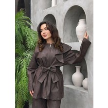 Cardella Alina Ince Likralı Denim Ceket ve Pantolon Ikili Takım