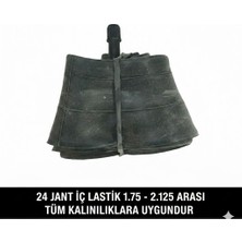 Güçlü Bisiklet Motosiklet 24 Jant Iç Lastik - 24X1.75 / 2.125 Uyumlu - (Oto Valf) Kalın Sibop Bisiklet Iç Lastiği