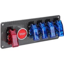 Voltaj 5'li On-Off Toggle Switch Panel - Motor Start Butonlu