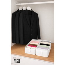 Yegge 2 Adet Çekmece ve Dolap Içi Düzenleyici, Raf Düzenleyici, 40X18X10 Çorap ve Çamaşır Organizer
